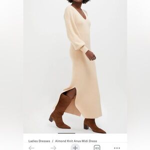 Elegant Cream Midi Dress